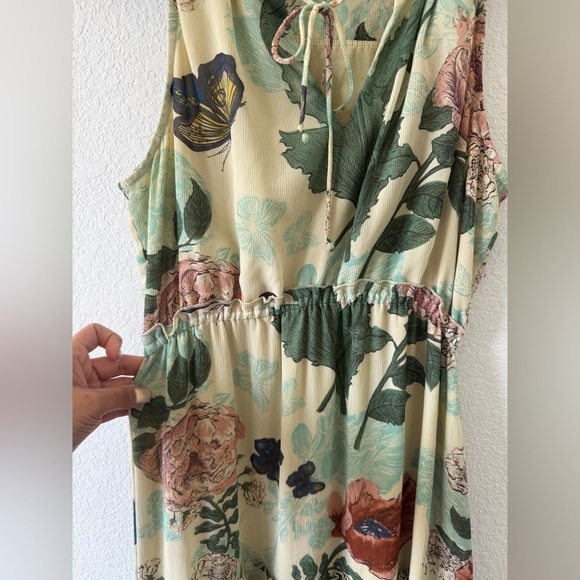 Anthropologie Maeve maxi dress tan floral size 2 - Picture 9 of 11
